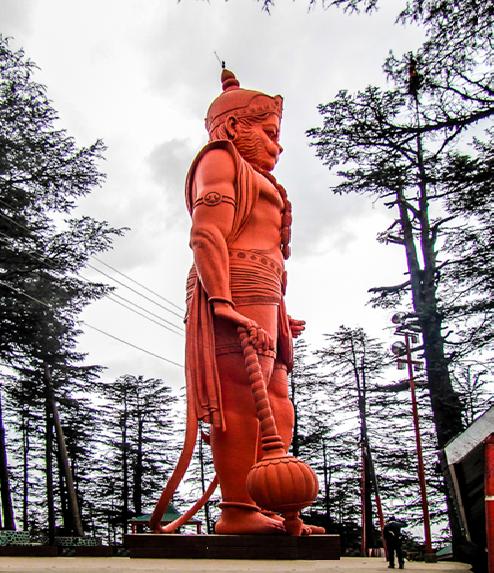 Hanuman Statue Shimla lotus temple Jakhu Temple Shimla Himachal Pradesh India